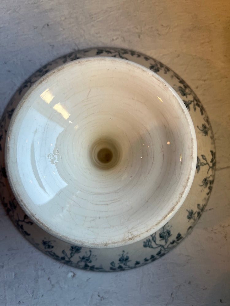 Antique French Ironstone E. Bourgeois Paris / Marseille Compote