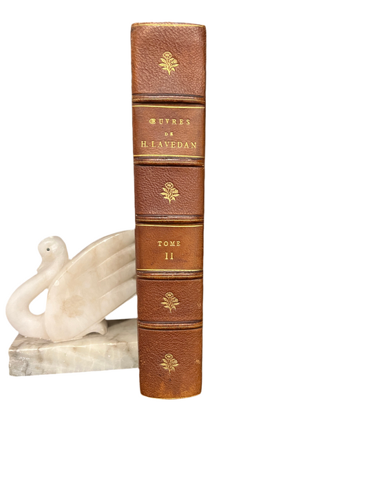 Antique French Leather Spine Book