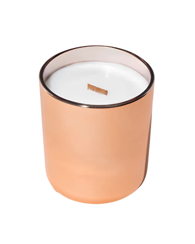 Signature Wooden Wick Candle  - Rose Gold