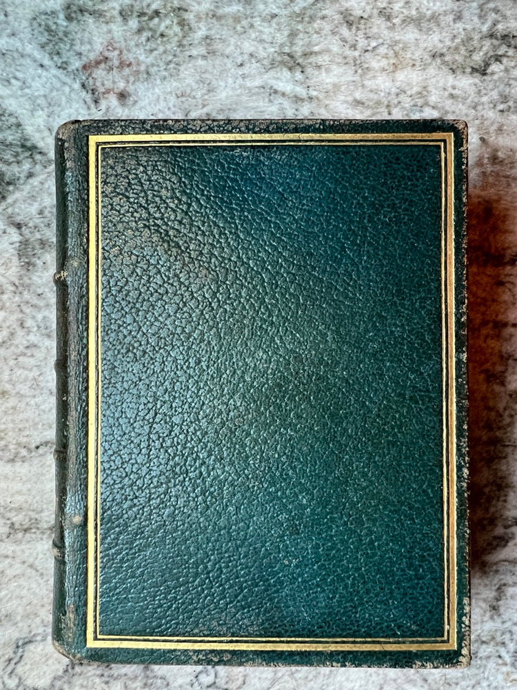 Antique French Green Leather Bound Missel Book, 1893