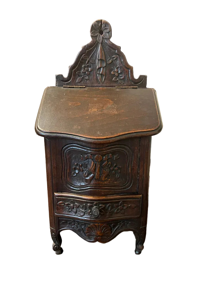 Antique Wood French Salt Box