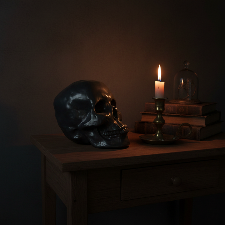 Black Ceramic Skull