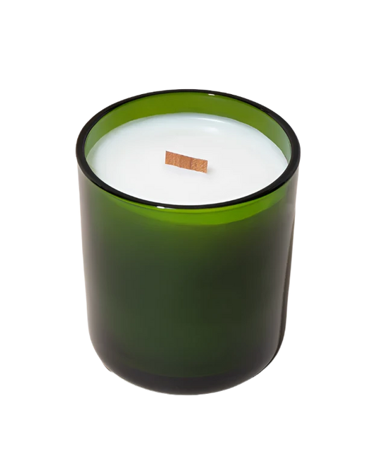 Signature Wooden Wick Candle  - Emerald Green