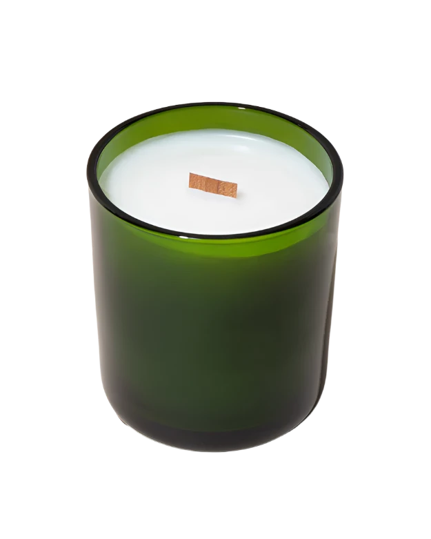 Signature Wooden Wick Candle  - Emerald Green