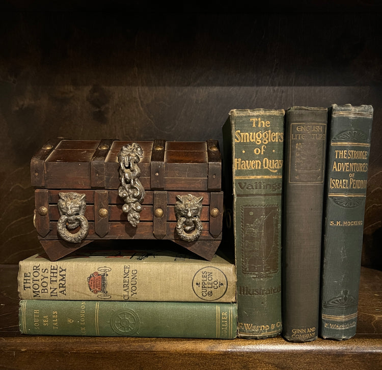 Vintage Old Wood Treasure Chest Box