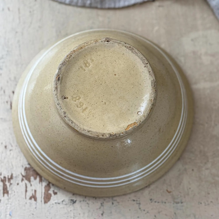 Antique American Yellow Stoneware Bowl