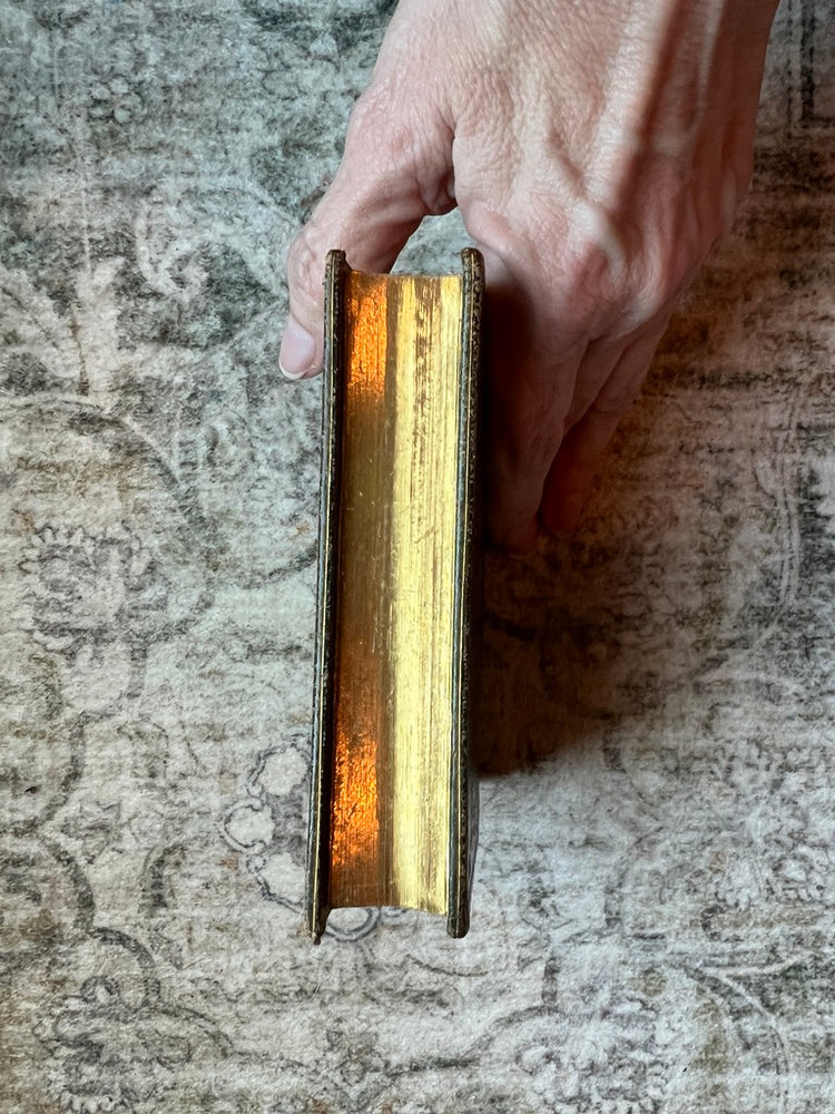 Antique French Green Leather Bound Missel Book, 1893