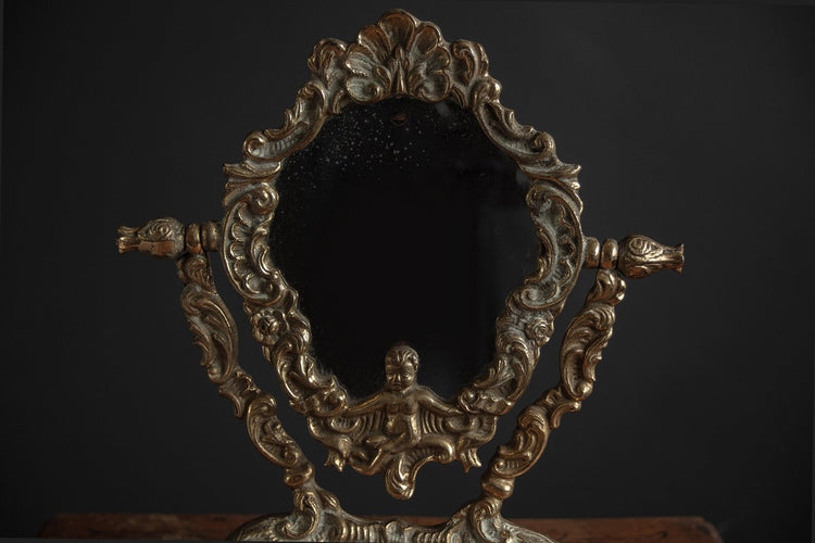 Antique Ornate Cherub Mirror