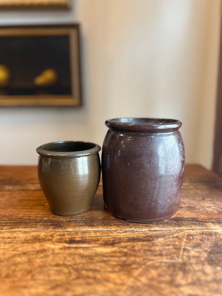 Antique French Brown Crock