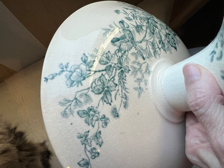 Antique French Ironstone MIGNON Pattern Compote