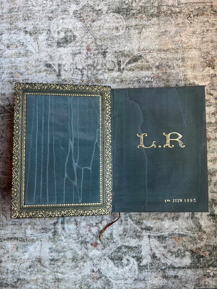 Sacre Coeur Antique French Green Leather Bound Missel Book, 1893