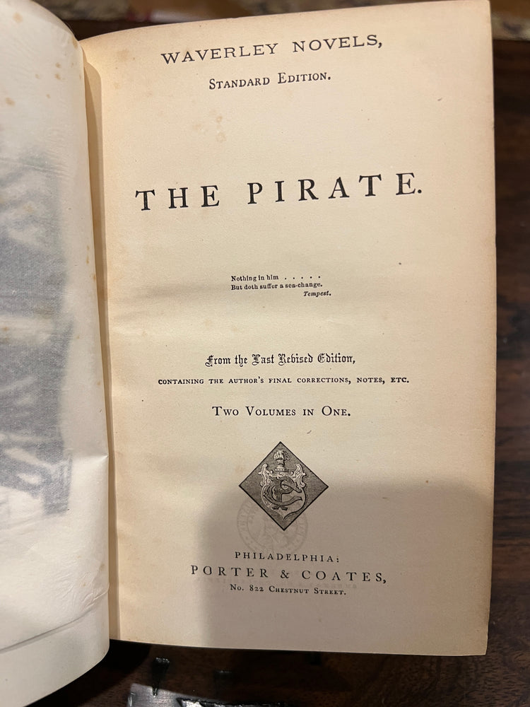 Antique Green Book, The Waverley Novels, The Pirate, Sir Walter Scott