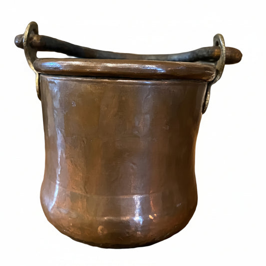Antique Primitive Copper Cauldron