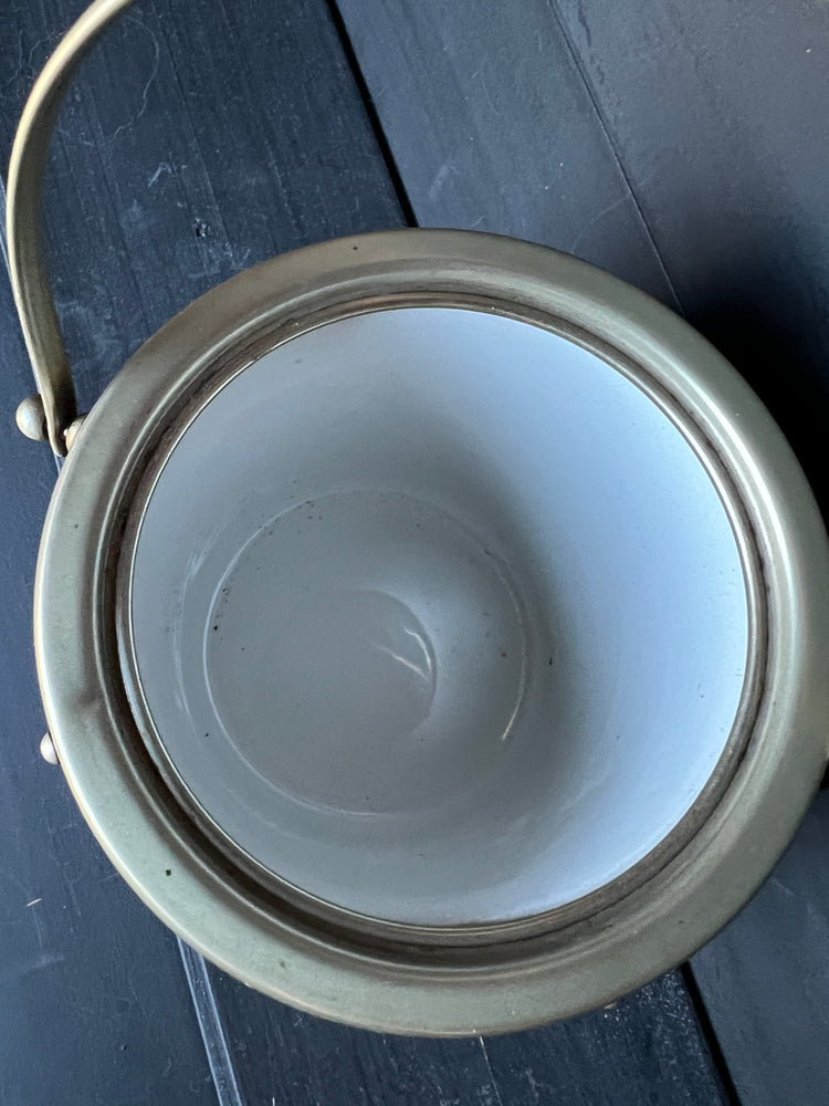Vintage Edwardian English Wood Biscuit Barrel