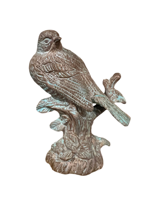 Vintage Bronze Bird Statue