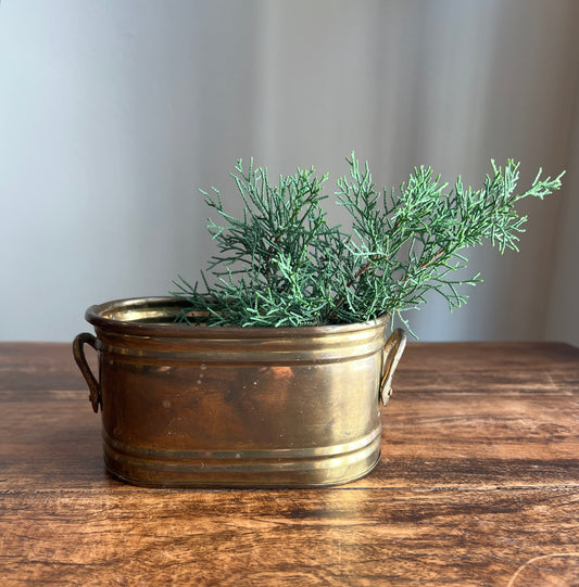 Vintage Small Brass Planter