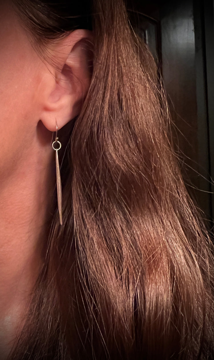 Sterling Silver Spike Dangle Earrings