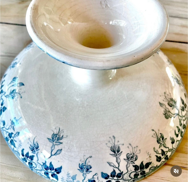 Antique French Ironstone E. Bourgeois Paris / Marseille Compote