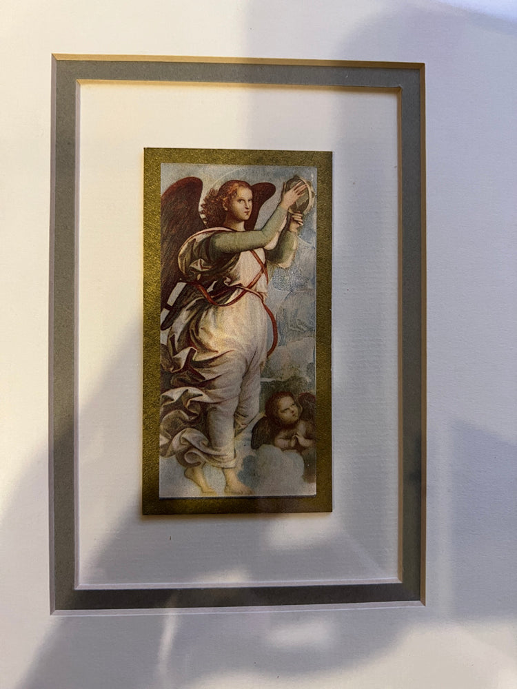 Set of 2 Vintage Antique Angel Lithographs