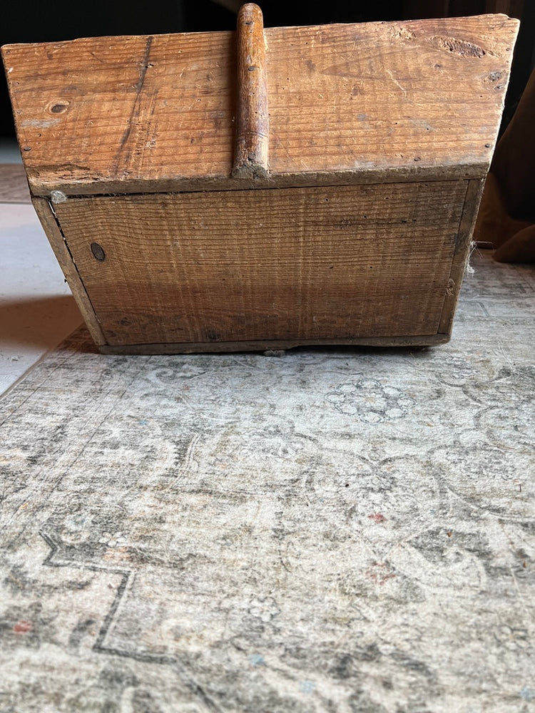 Antique French Wood Trug Harvest Basket