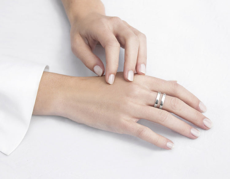 Sterling Silver Double Band Ring