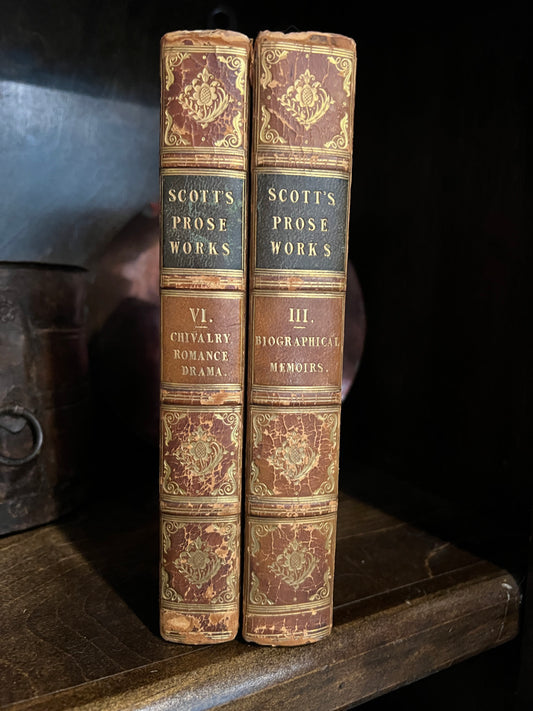 Antiquarian Antique 1827 Scott's Prose Books