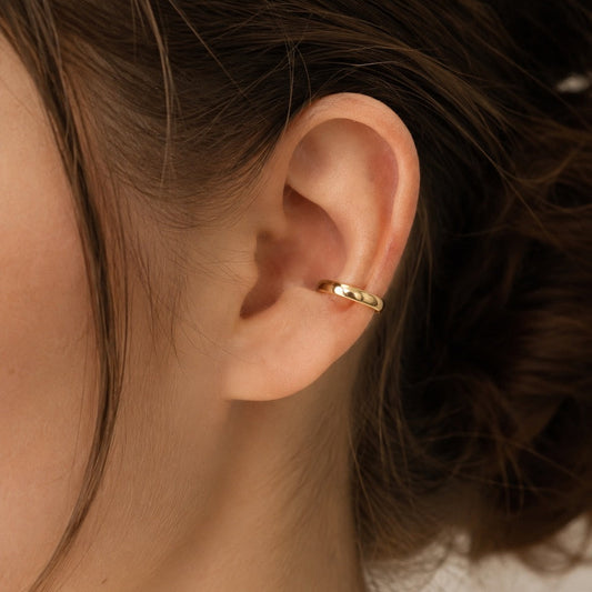14K Gold Boyfriend Ear Cuff - Single