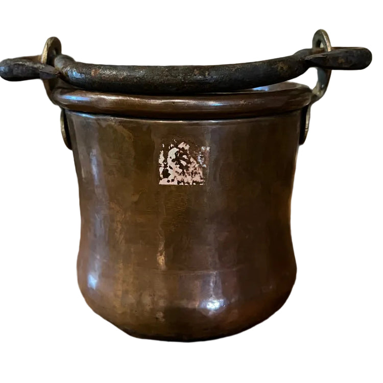 Antique Primitive Copper Cauldron