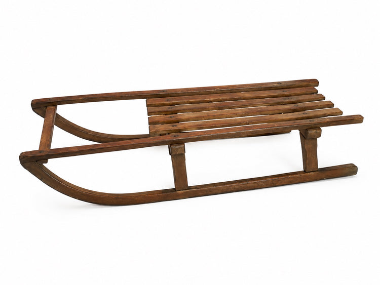 Antique Solid Wood German Sled, Child Size