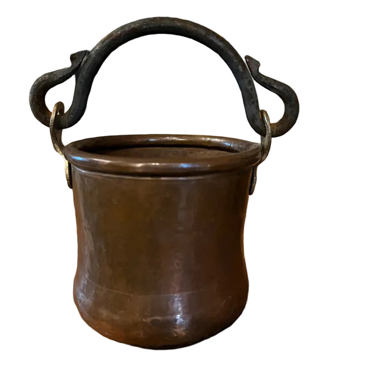 Antique Primitive Copper Cauldron