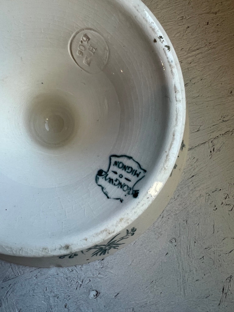Antique French Ironstone MIGNON Pattern Compote