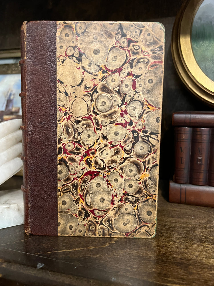 Antique French Leather Spine Book, 1883