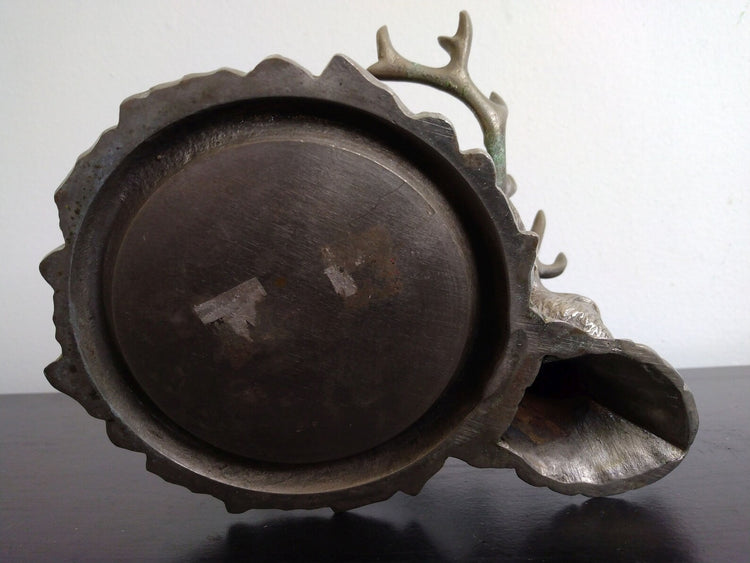 Vintage Bronze Deer Candle Holder