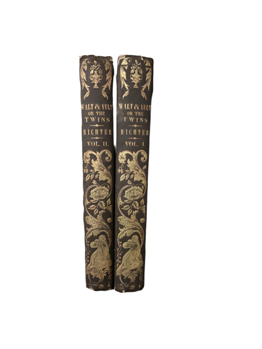 Antique Victorian 1846 Walt and Vult (The Twins) Volumes I and II Books
