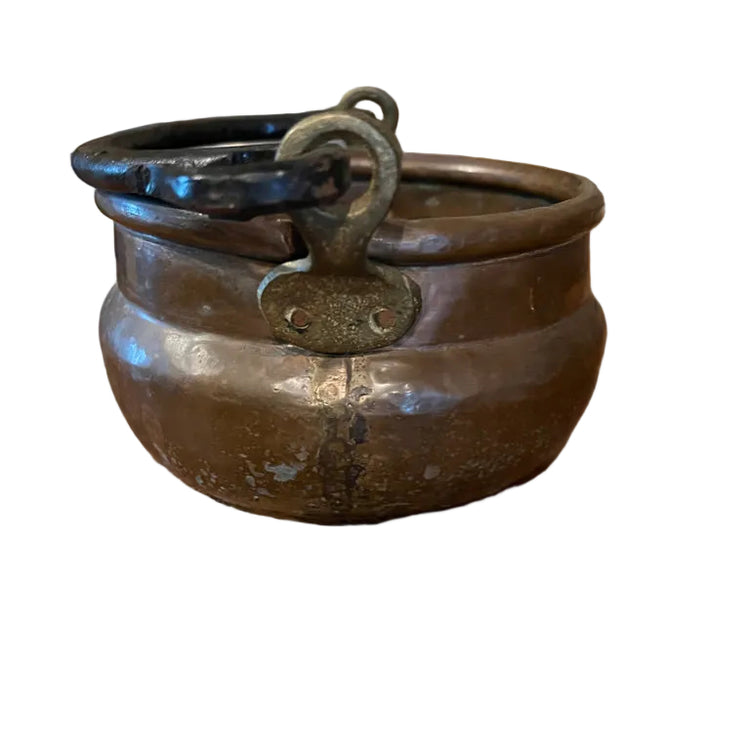 Antique Primitive Copper Cauldron