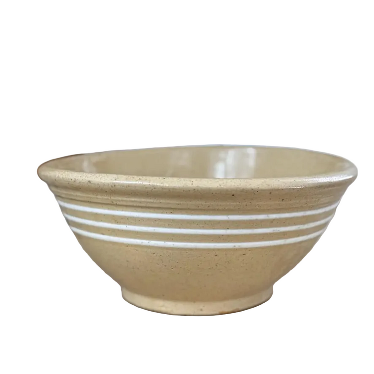 Antique American Yellow Stoneware Bowl