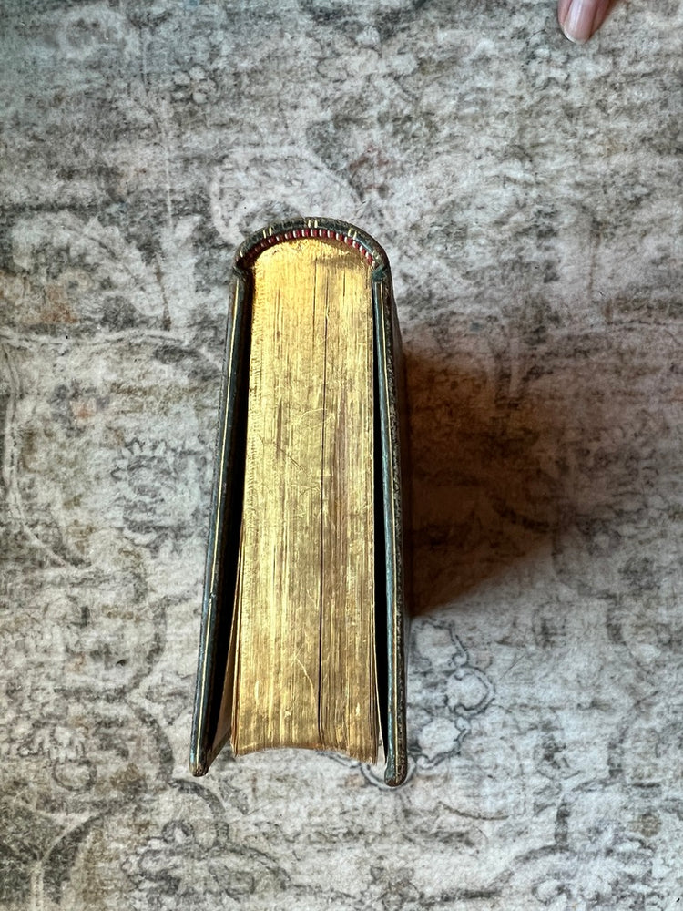 Antique French Green Leather Bound Missel Book, 1893