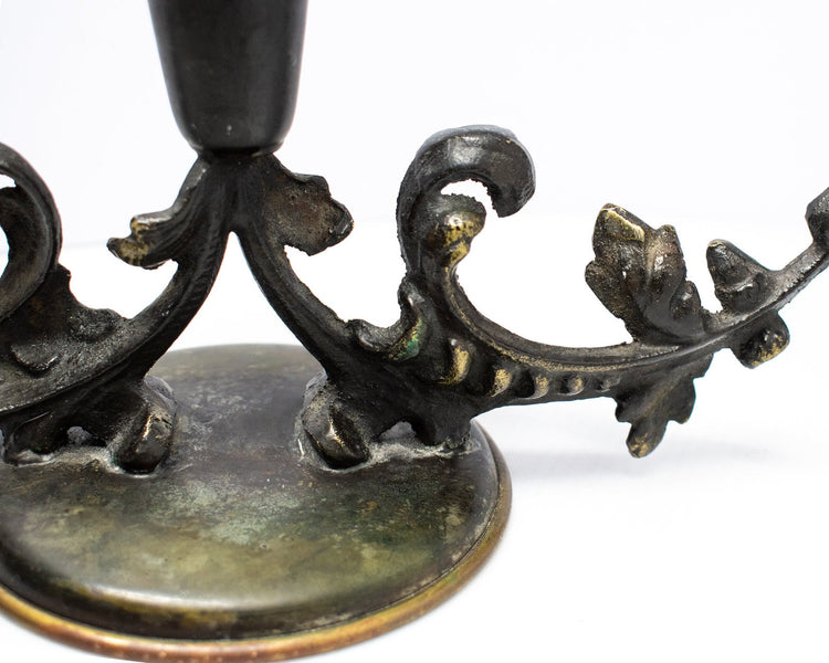 Antique Danish Bronze Candelabra