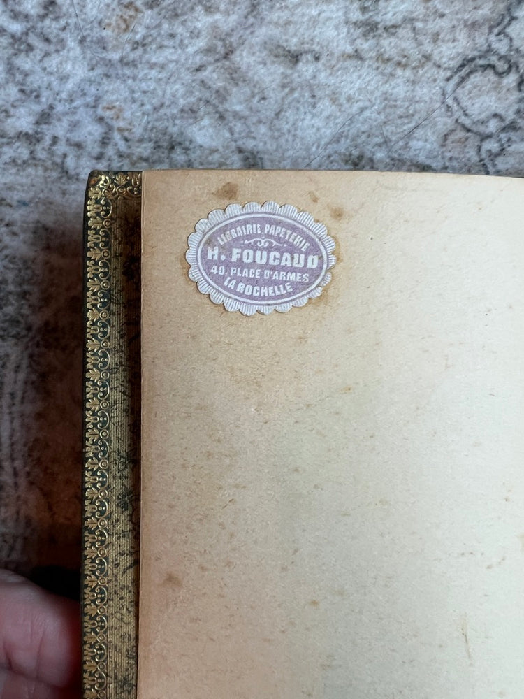 Antique French Green Leather Bound Missel Book, 1893
