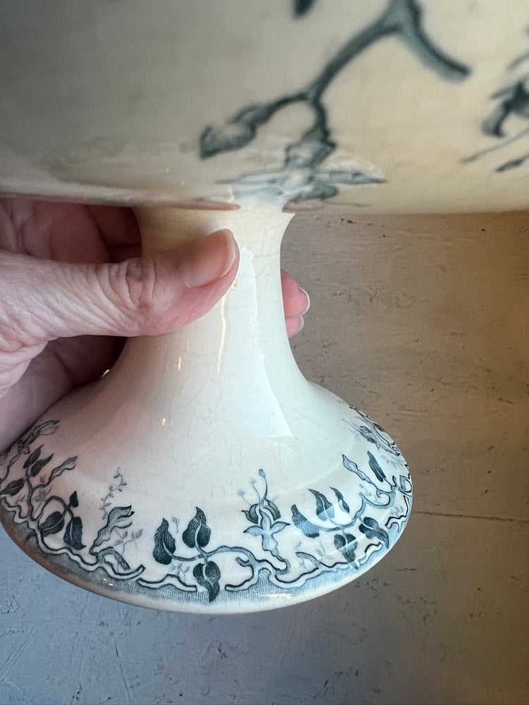 Antique French Ironstone E. Bourgeois Paris / Marseille Compote
