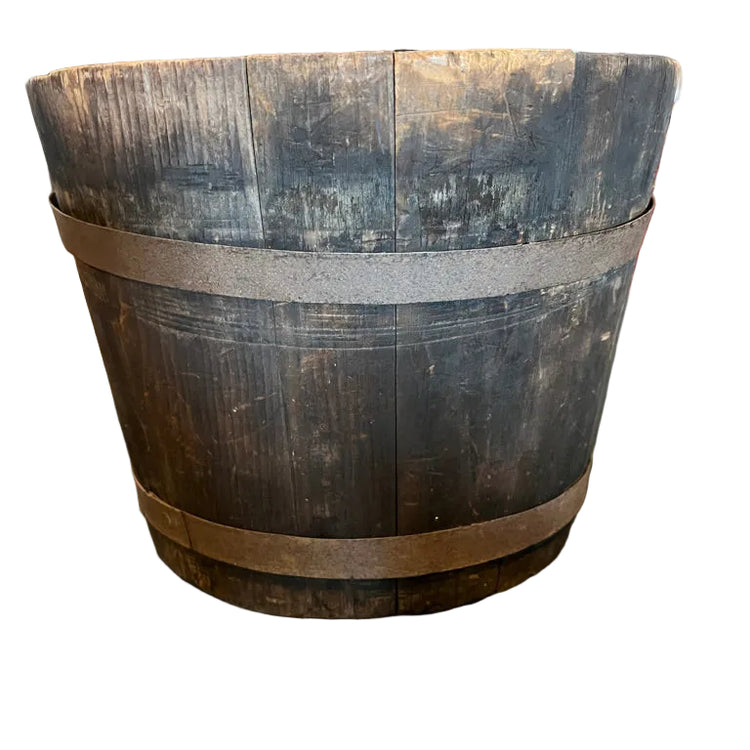 Antique Rustic Oak Barrel Bucket