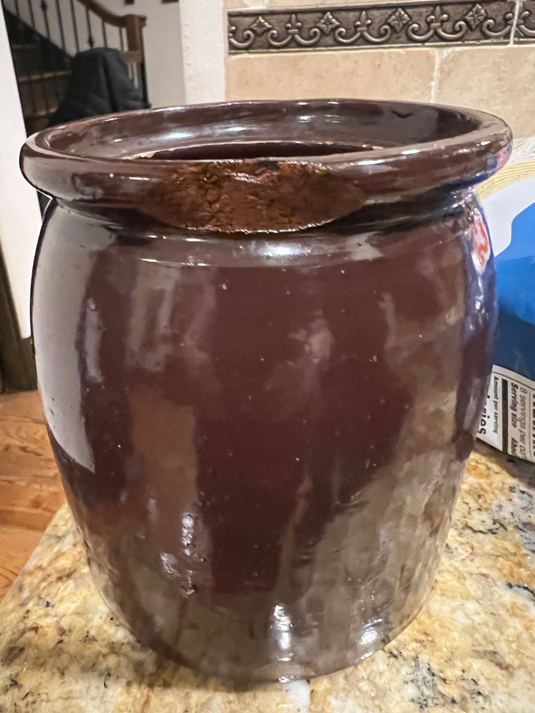 Antique French Brown Crock