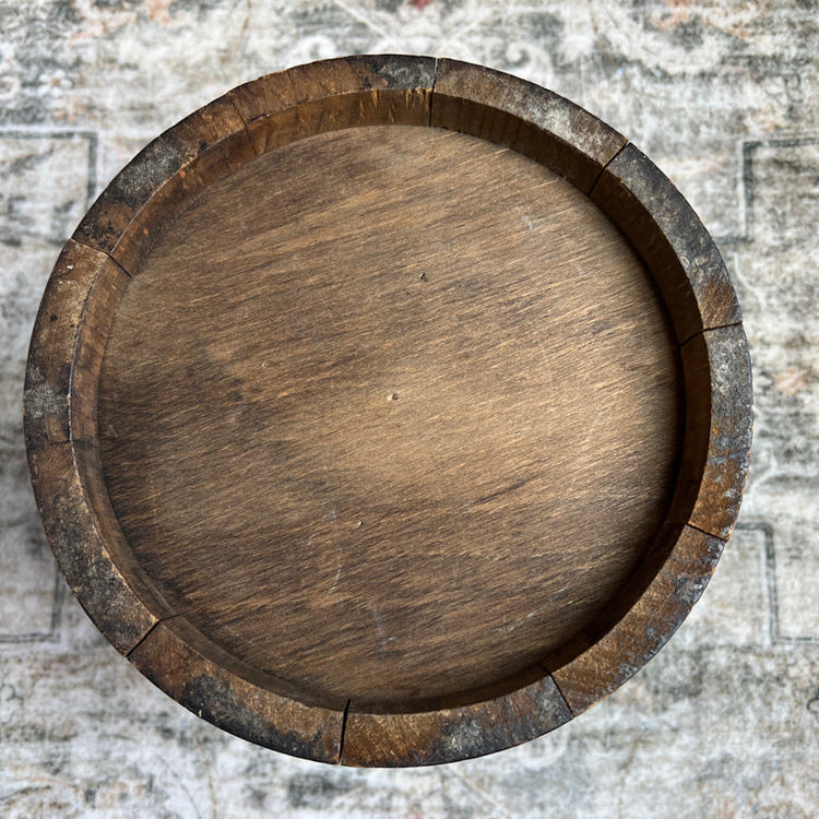 Antique Vermont Maple Bucket with Handle