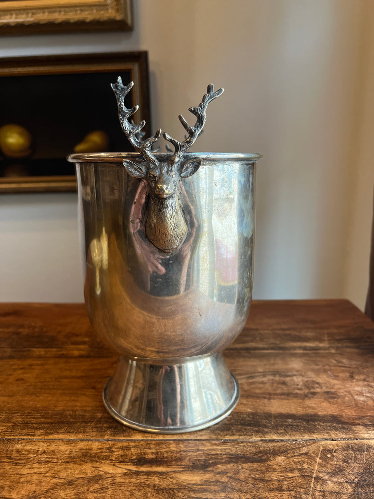 Vintage Silver Deer Stag Wine Bucket