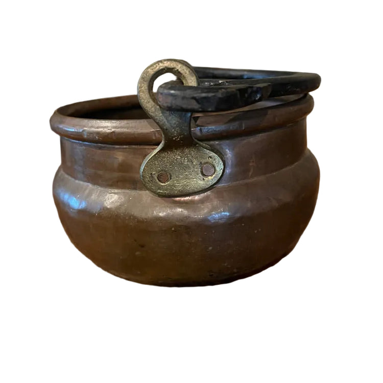 Antique Primitive Copper Cauldron