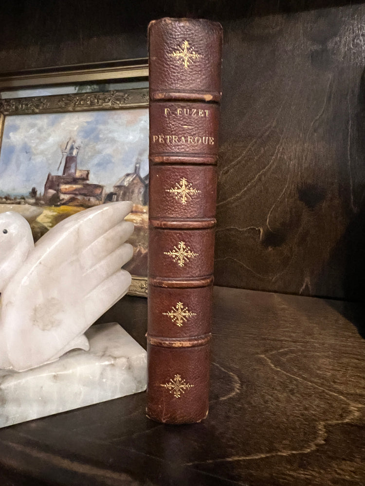 Antique French Leather Spine Book, 1883