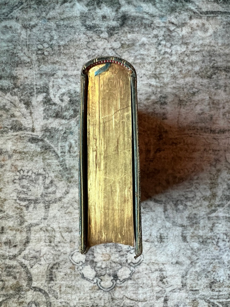 Antique French Green Leather Bound Missel Book, 1893