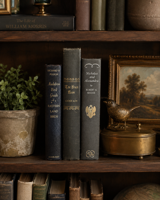 Antique and Vintage Black Books Styling Bundle