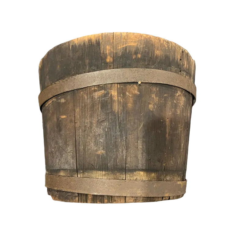 Antique Rustic Oak Barrel Bucket