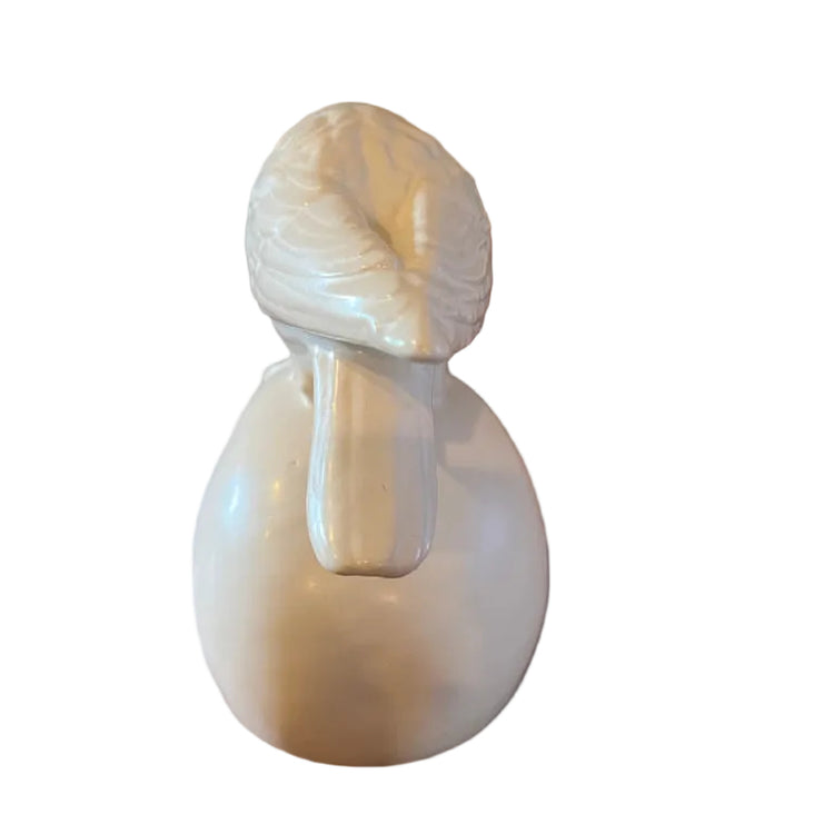 White Ceramic Skull with Crow